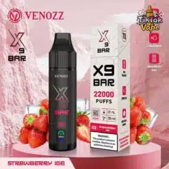 Venozz X9 Bar 22000 Puffs Strawbery Ice